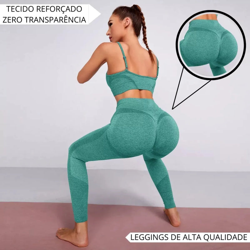 Kit 3 Calças Legging Sustentação Academia