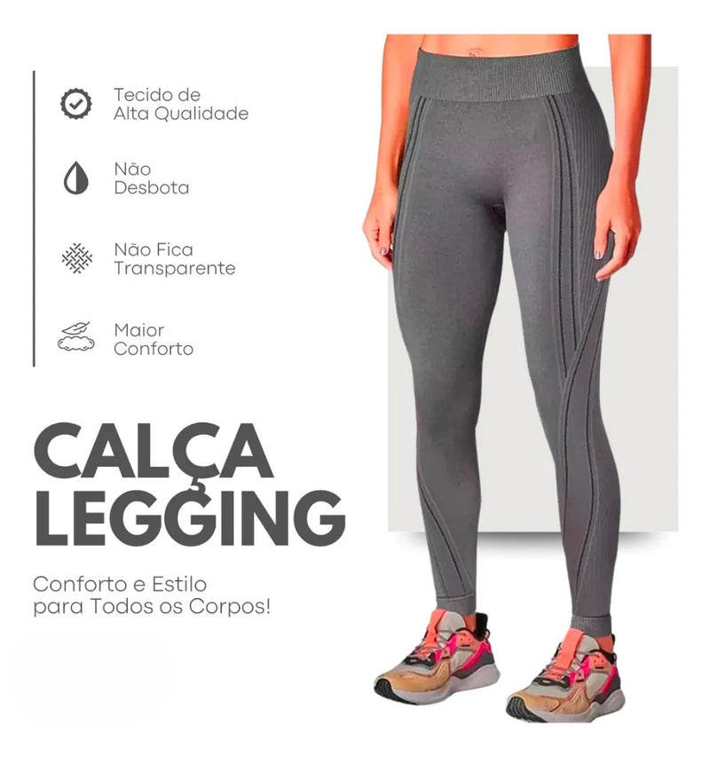 Kit 3 Calças Legging Sustentação Academia