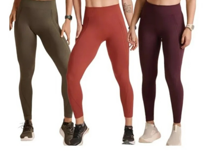 Kit 3 Calças Legging Sustentação Academia